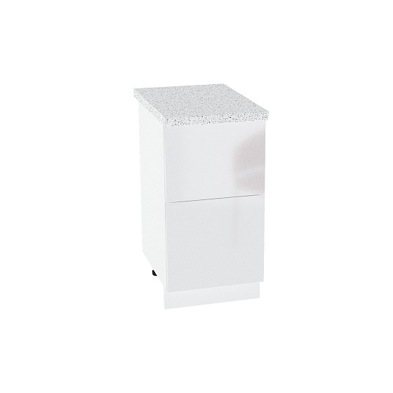 Шкаф нижний с 2 ящиками Кухня Эстетик 500 мм Белый - Магнолия