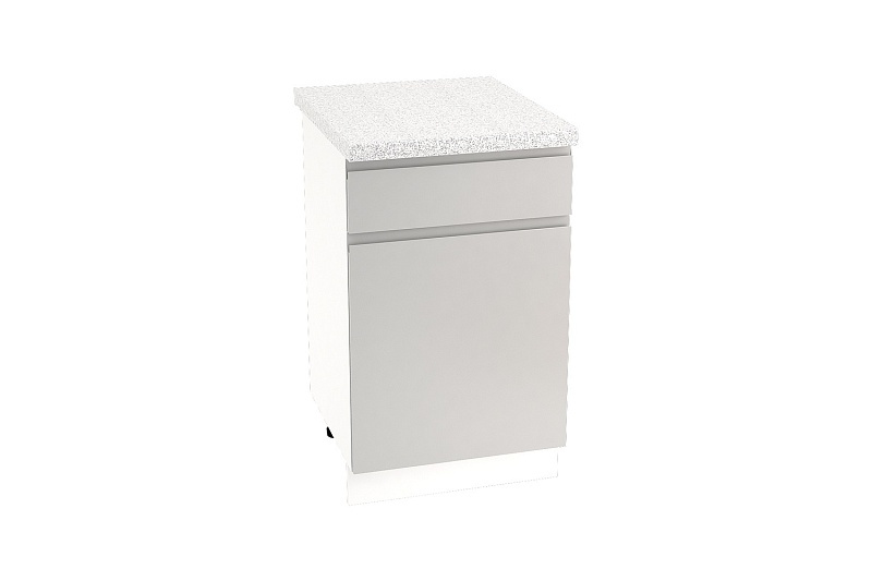 Шкаф нижний с 1 ящиком Кухня Маори 500 мм Белый - Оулвинг