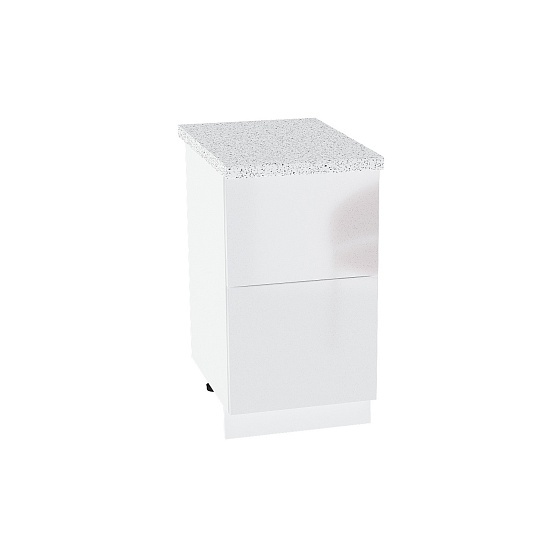 Шкаф нижний с 2 ящиками Кухня Эстетик 600 мм Белый - Магнолия