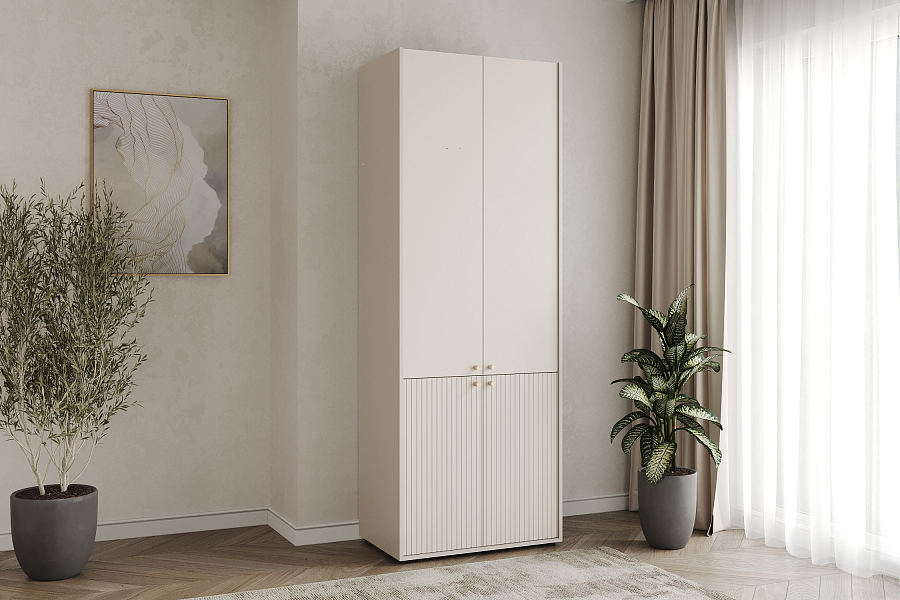 Шкаф 2-х створчатый ОРМА МДФ Кашемир/Моно Керамика 800х2200х500