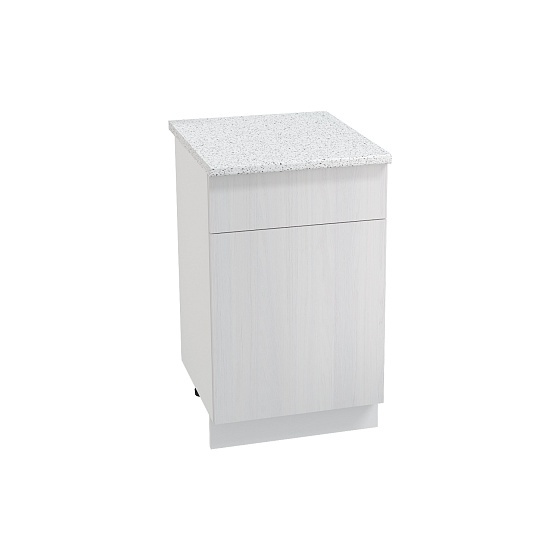 Шкаф нижний 1 ящик Кухня Хелмер 500 мм Белый - Анкор