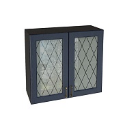 Шкаф верхний со стеклом с 2 створками Кухня Ницца 800 мм