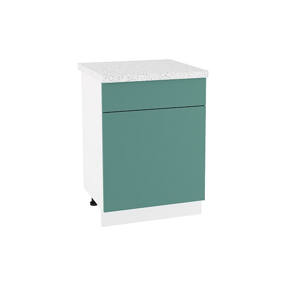 Шкаф нижний 1 ящик Кухня Валерия 600 мм Белый - Лагуна софт